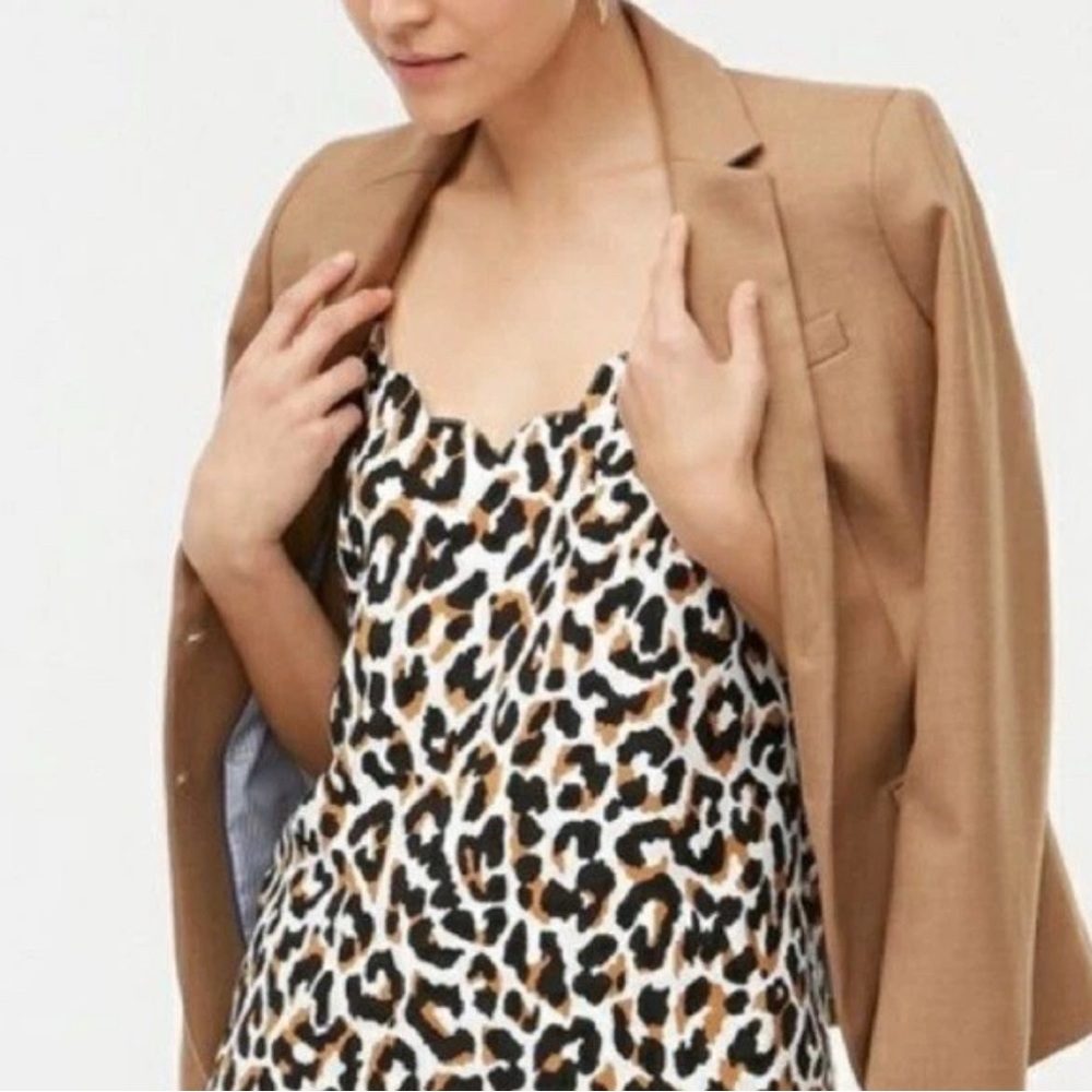 J. Crew Scalloped Leopard Print Camisole Tank